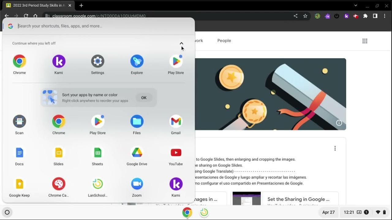 Adding Apps to the Shelf on a Chromebook YouTube
