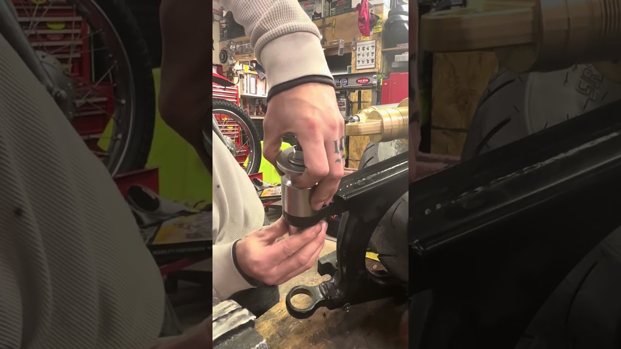 How to remove swing arm bearings/install on ￼04+ Harley Davidson