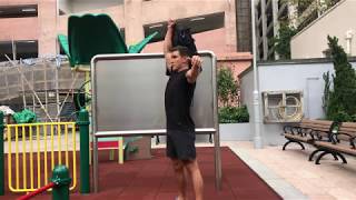 Standing Single Arm Bag Strict Press