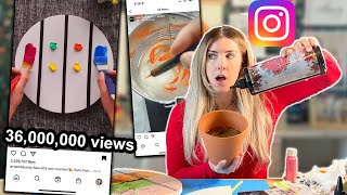Trying Instagram VIRAL Art Hacks & Tricks..these are SO COOL!