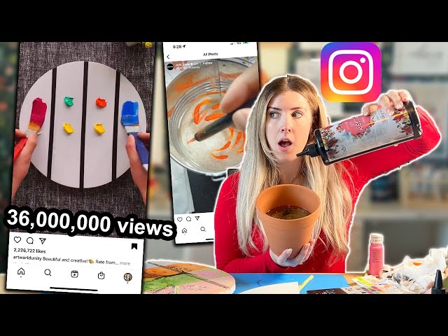 Trying Instagram VIRAL Art Hacks & Tricks..these are SO COOL! class=