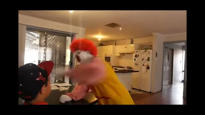 Ronald McDonald Punching A Kid