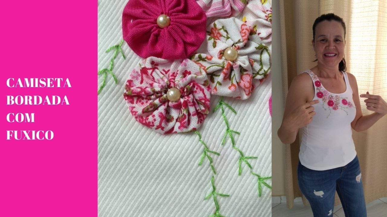 COMO CUSTOMIZAR CAMISETA COM FUXICO