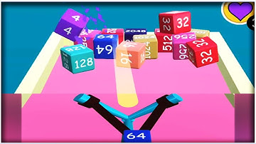 2048 3D Cube Slingshot - Gameplay Walkthrough