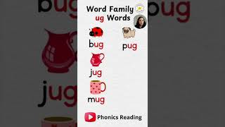 Word Family UG Words #phonics #cvcwords