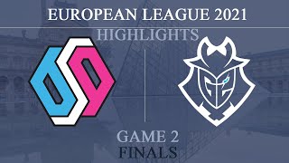 BDS vs G2  @Game 2 - Bank | Highlights | European League 2021 - Finals