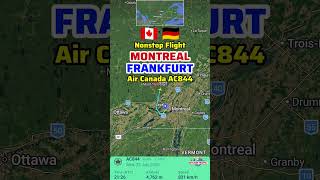 Montreal to Frankfurt Flight Route with Air Canada AC844 Montreal to Frankfurt Flight Route with Air Canada AC844