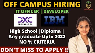 DXC| IBM OFF Campus Hiring| Core IT Jobs| No % Criteria Jobs| Any Graduate | Any Batch | Apply Now screenshot 4