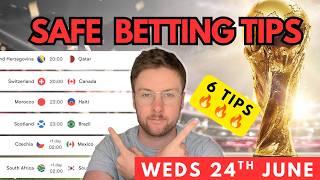 Today's World Cup Betting Tips | Brazil, Morocco, Qatar, Czech, Mexico, South Korea (Weds 24th June) screenshot 1