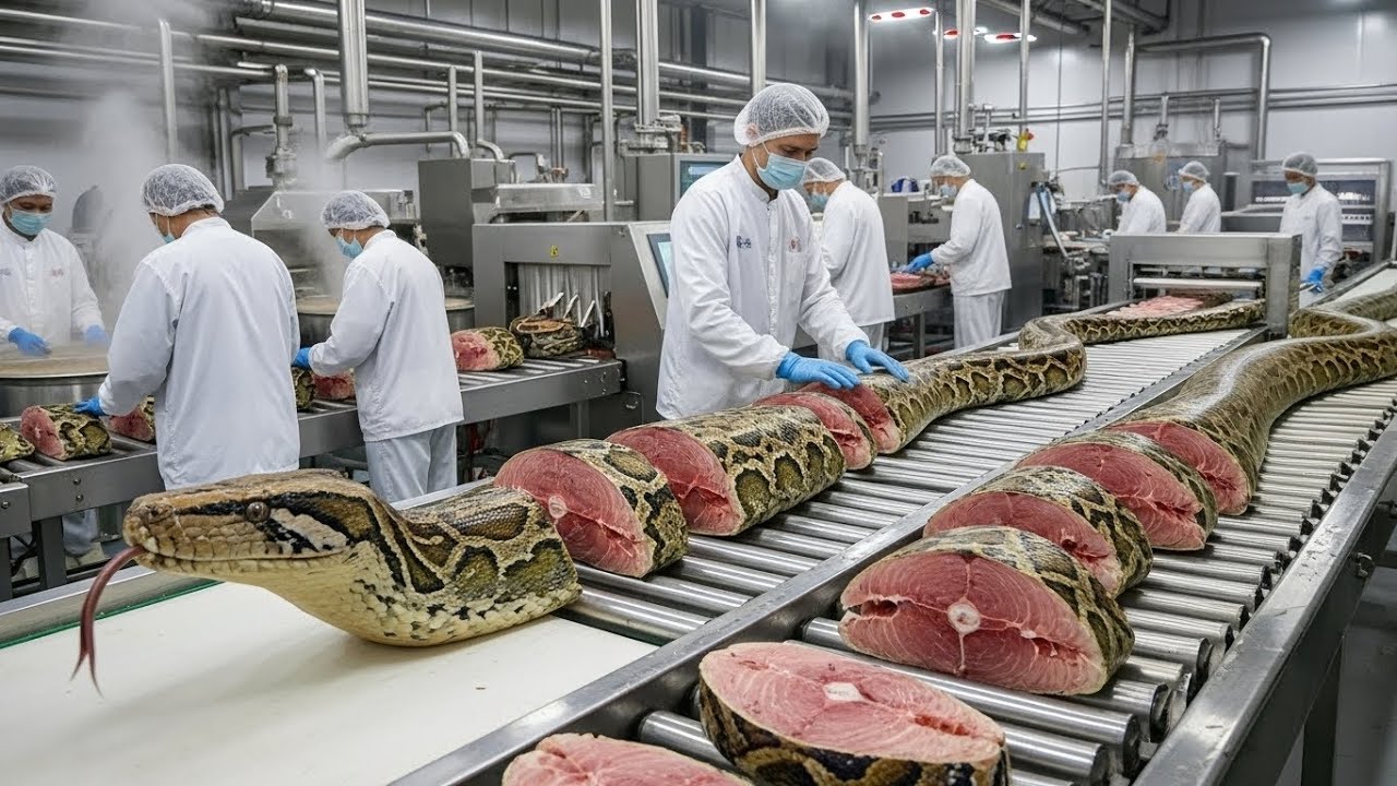 Inside a Modern Factory: How Snake Meat Is Processed Step by Step