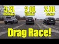 Jeep Cherokee vs Chevrolet Equinox vs Ford Escape Drag Race! It's a Compact SUV Showdown!