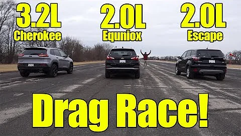 Jeep Cherokee vs Chevrolet Equinox vs Ford Escape Drag Race! It's a Compact SUV Showdown!