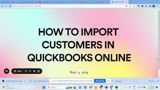HOW TO IMPORT CUSTOMER IN QUICKBOOKS