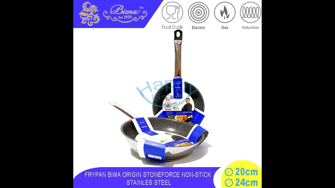FRYPAN STAINLESS BIMA ORIGIN STONEFORCE INDUSKI ANTI LENGKET