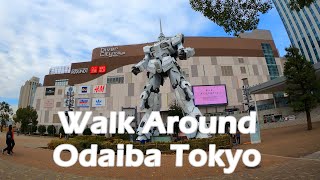 【4K】Walk around Odaiba Unicorn Gundam in Tokyo. 東京 お台場を散策 ユニコーンガンダム (Jan.2021)