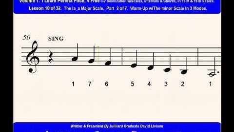 Part 2b. LESSON 18 of 32, The la_a minor scale. EAR TRAINING EXERCISES