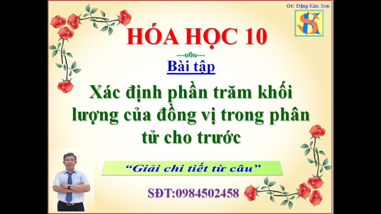 Xác đinh phần trăm khối lượng của mỗi đồng vị trong... - youtube