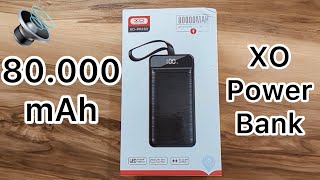 XO Power Bank PR160 80.000 mAh Unboxing