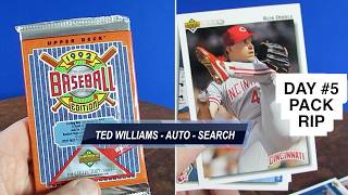 Upper Deck Ted Williams Auto Search Ripping Baseball Card Pack til We hit AUTOGRAPH Vintage Junk Wax