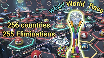 256 countries & times 255 Eliminations | marble race in algodoo #worldmarblerace 