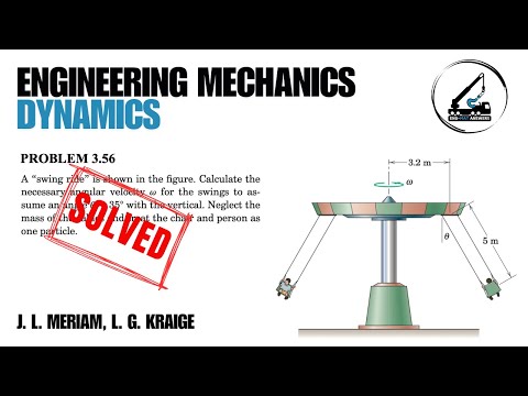 Problem 3.56 | Calculate the necessary angular velocity w for the swings to assume an angle 0 = 35°