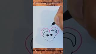 Turn 3 into a mouse |shorts youtubeshorts numberdrawing easydrawing
