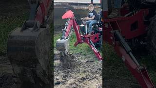 Getting Work Done With A Backhoe Attachment On A Solis H24+ Tractor #shorts #shortvideo #shortsfeed