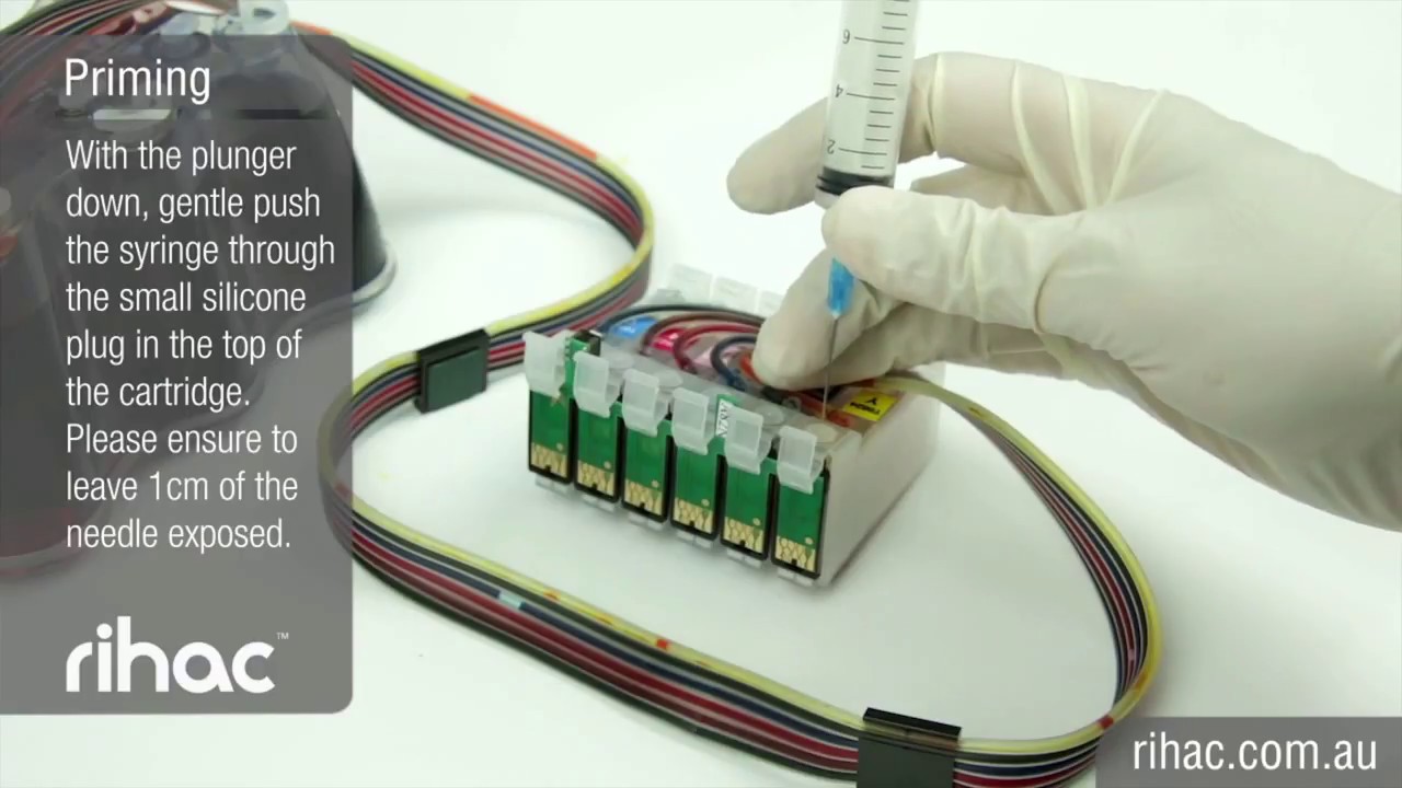 Priming Epson Rihac Inklink Cartridges