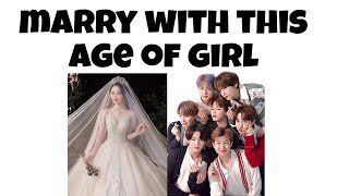 BTS will marry this age of girl | BTS