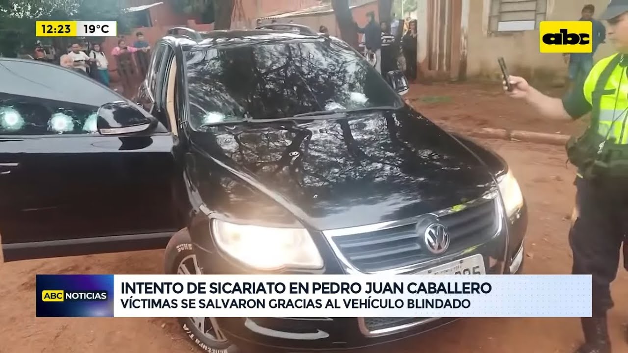 Ataque a tiros en Pedro Juan Caballero: vehículo blindado evitó desenlace fatal