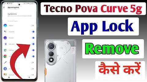 How to remove app lock in Tecno pova curve 5g/Tecno pova curve me app lock kaise remove(hataye) kare