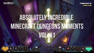 Absolutely Incredible Minecraft Dungeons Moments Vol. 11 The player sinks into the elevator floor