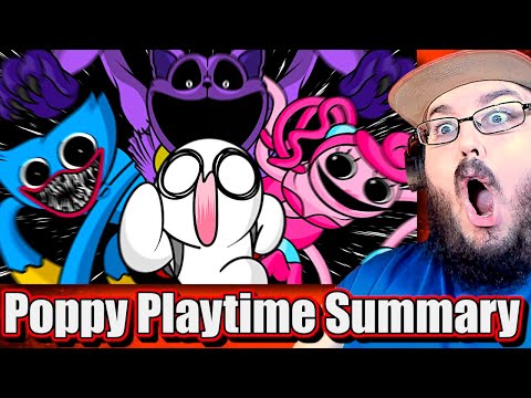 Poppy Playtime Chapter 1, 2 & 3 Summary (Full Animation) #PoppyPlaytime REACTION!!!