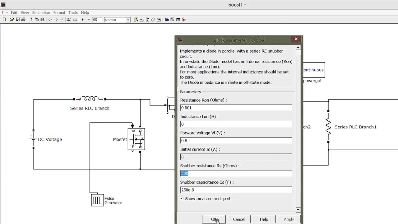 Simulation of boost converter using simulink ( matlab ) 4V DC TO 16V DC ...