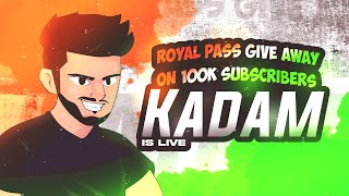 BGMI LAUNCH PARTY WITH KADAM OP - BATTLE GROUNDS MOBILE INDIA ( C1S1 ) RP Giveaways on 100k