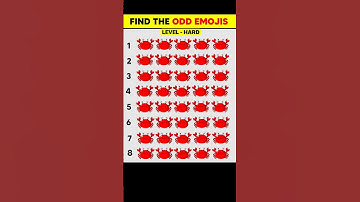Memory Test | Find The Odd Emoji Out ➡️5 | #short #riddles