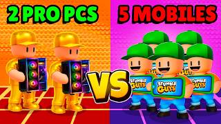 Weather Can 2 PC Players Beat 5 MOBILES in Stumble Guys Station Image