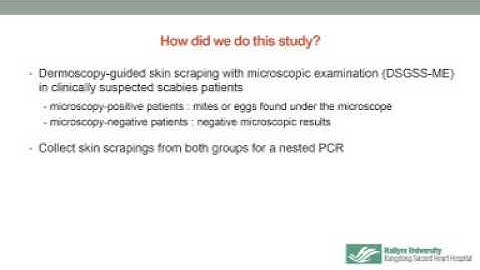 Nested PCR for diagnosing scabies infestation, J.E. Hahm et al.