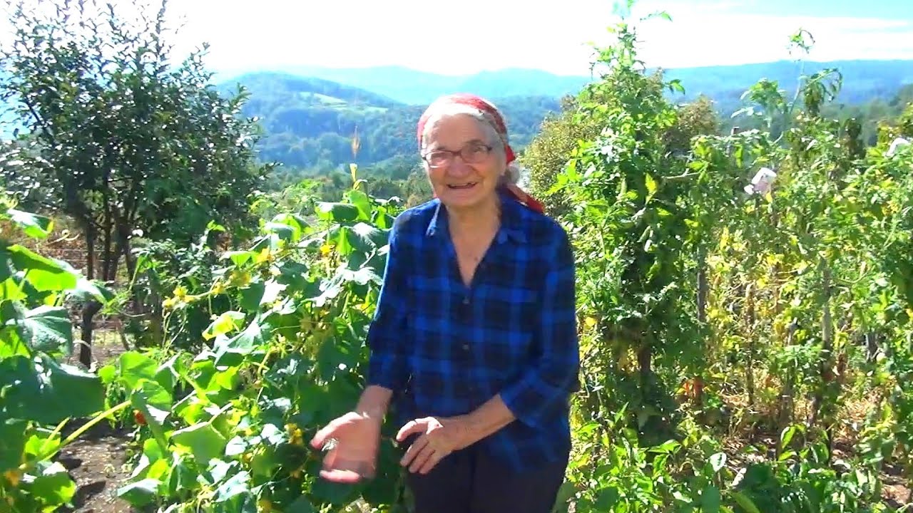 Baka živi sama u planinskom selu.I ako je ušla u 9 deceniju života kako kaže rad joj produžuje život