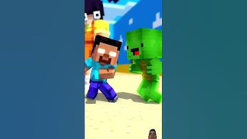 When JJ and Mikey Dodges Herobrine Punch💀 #shorts MAIZEN Minecraft Animation