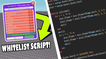 HOW TO CREATE A WHITELIST SCRIPT FOR UTG! | (Roblox - Studio)