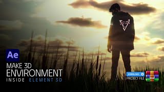 How to make a 3D environment inside element 3D Tutorial || Element 3D ||  After effect