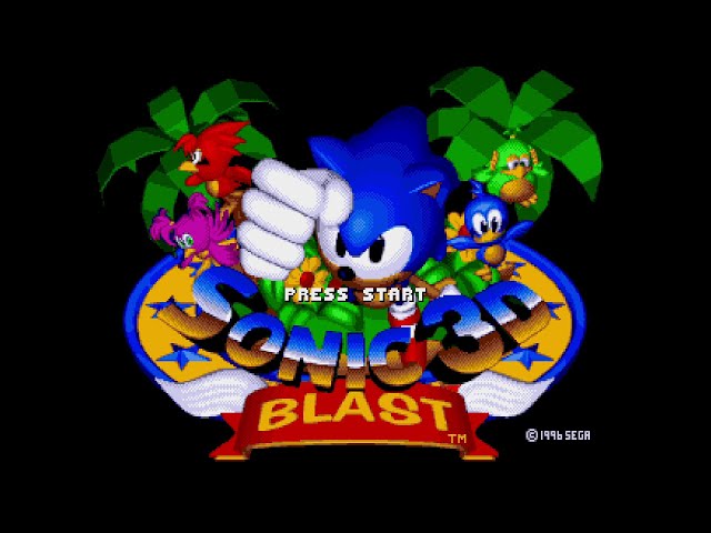 Sonic 3D Blast (Flickies' Island). [Mega Drive - Traveller's Tales