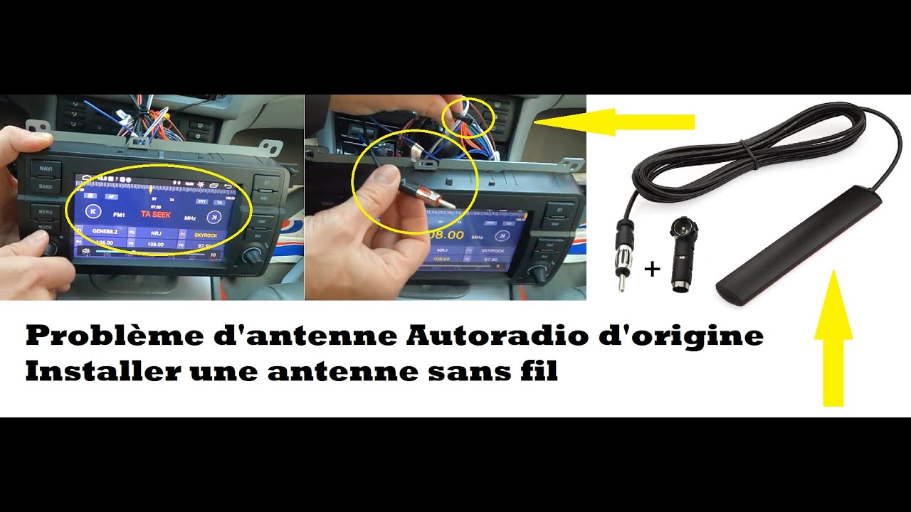 Car radio FM radio antenna problem!! install a wireless antenna 