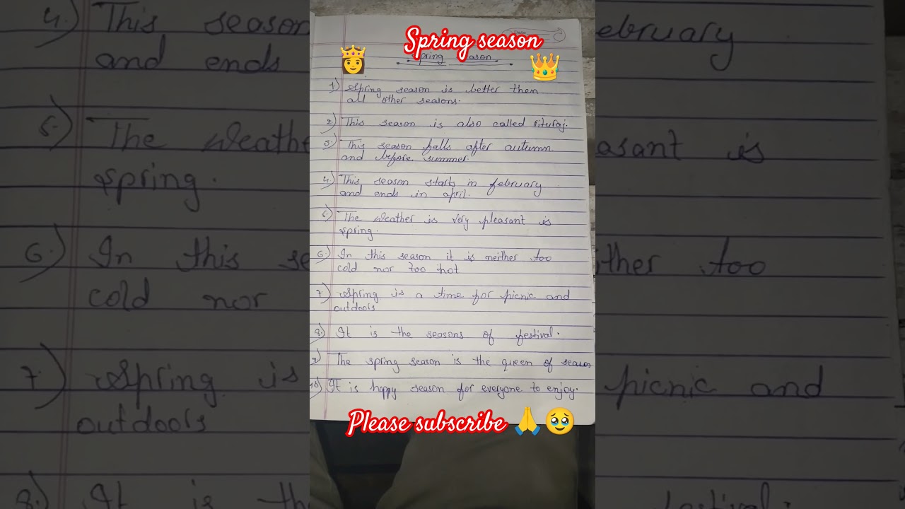 Write 10 line essay on spring season ⛱️🌳🌵🪴🍀💐🌹🌺🌷🌸💮🏵️🌿🌾🍄🍁🌼🌻🪻🌈🌈🌈🌈🫧🫧🌊🌊🌬️🌬️☔💧🌦️🌥️🌥️🌥️🌨️🌨️🌧️🌤️🌤️⛅🌤️☀️💫🌑