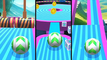 Sky Rolling ball 3D Gameplay Level 136