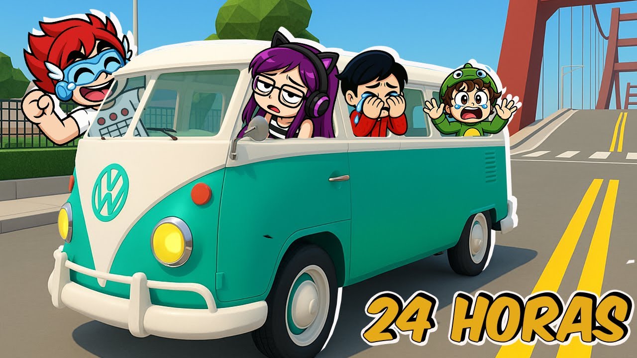 24 HORAS en Una CAMIONETA | el ULTIMO en BAJAR GANA | Kori Roblox