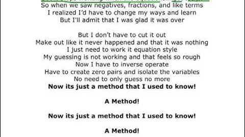 Guess & Check Method I Used to Know