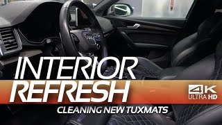 CLEANING MY NEW TUXMAT LINERS | Addressing the Interior of my Daily Driven Winter Warwagon Audi SQ5 Audi Q5 Floor Mats