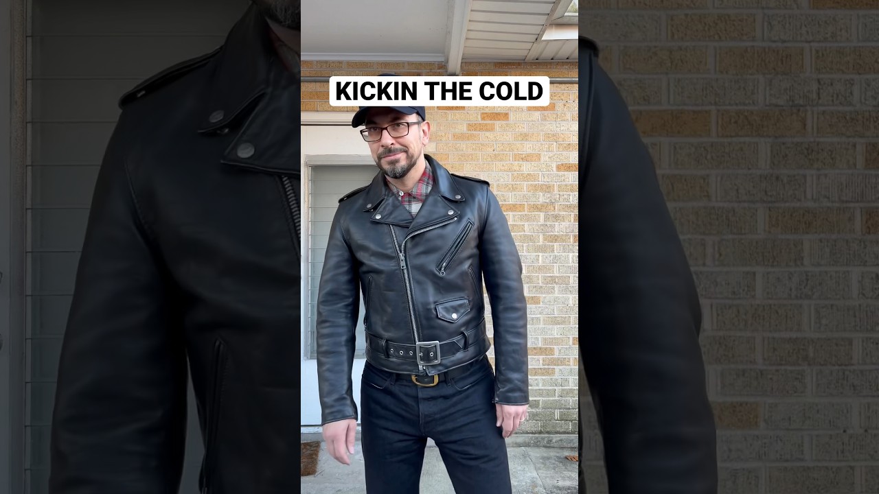 Layering Your Schott Perfecto with a Flannel Shirt | Cold Weather Outfit 